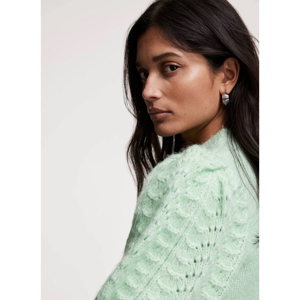 Mint Velvet Green Stitch Sleeve Knit Top